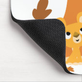 Niedlicher Cartoon Mother Lion and cub mousepad (Ecke)