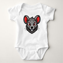 Niedlicher Cartoon Mouse Face Baby T - Shirt