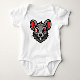 Niedlicher Cartoon Mouse Face Baby T - Shirt