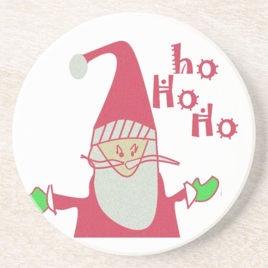 Niedlicher Cartoon Mouse Santa Collection Getränkeuntersetzer (Vorne)