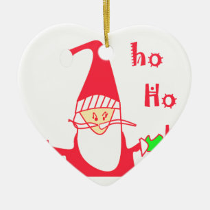 Niedlicher Cartoon Mouse Santa Collection Keramikornament