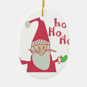 Niedlicher Cartoon Mouse Santa Collection Keramikornament