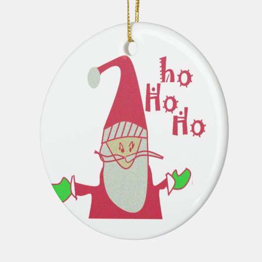 Niedlicher Cartoon Mouse Santa Collection Keramikornament (Links)