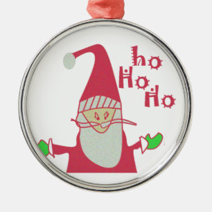 Niedlicher Cartoon Mouse Santa Collection Silbernes Ornament