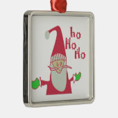 Niedlicher Cartoon Mouse Santa Collection Silbernes Ornament (Rechts)