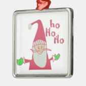 Niedlicher Cartoon Mouse Santa Collection Silbernes Ornament (Links)