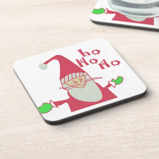 Niedlicher Cartoon Mouse Santa Collection Untersetzer (Linke Seite)