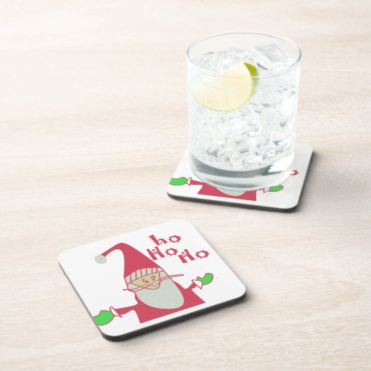 Niedlicher Cartoon Mouse Santa Collection Untersetzer (Rechte Seite)