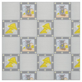 Niedlicher Cartoon Mouse und Muster aus Schweizer Stoff