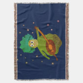 Niedlicher Cartoon MusicianThrow Blanket Decke (Vorderseite Vertikal)