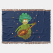 Niedlicher Cartoon MusicianThrow Blanket Decke (Vorderseite)
