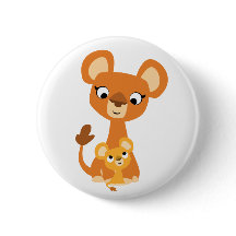 Niedlicher Cartoon Mutter Löwen und Kühe