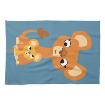 Niedlicher Cartoon Mutter Löwen und Kühe