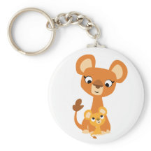 Niedlicher Cartoon Mutter Löwen und Kühe