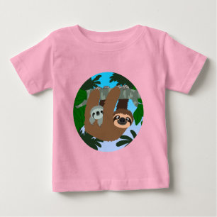 Niedlicher Cartoon Muttermilch und Baby Baby T-shirt