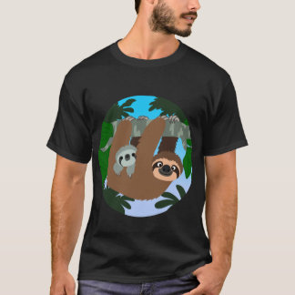 Niedlicher Cartoon Muttermilch und Baby-T - Shirt