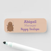 Niedlicher Cartoon Namensschild (Beispiel)