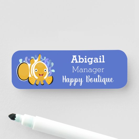 Niedlicher Cartoon Namensschild (Beispiel)