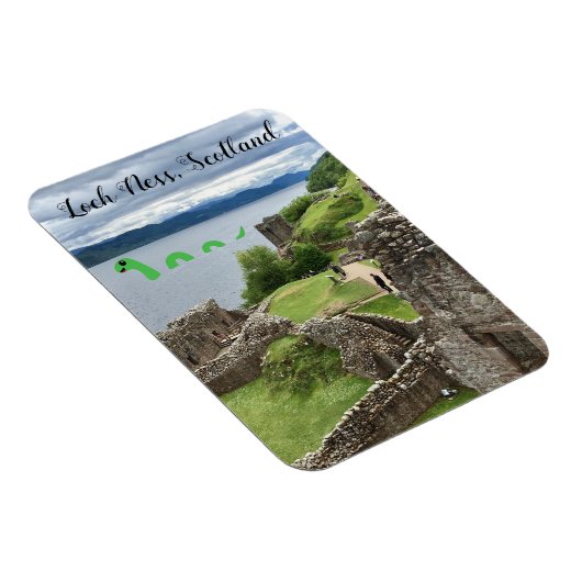 Niedlicher Cartoon Nessie Loch Ness Monster, Schot Magnet (Rechte Seite)