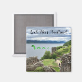 Niedlicher Cartoon Nessie Loch Ness Monster, Schot Magnet (Vorderseite/Rückseite)