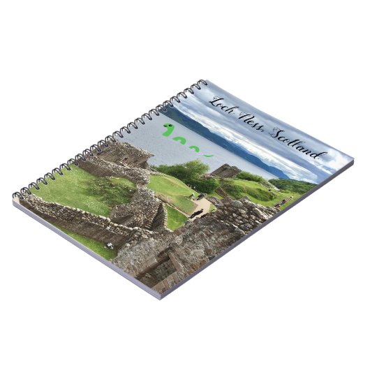 Niedlicher Cartoon Nessie Loch Ness Monster, Schot Notizblock (Linke Seite)