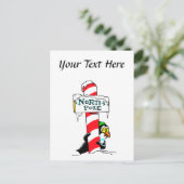 Niedlicher Cartoon Nordpol Pinguin Postkarte (Stehend Vorderseite)