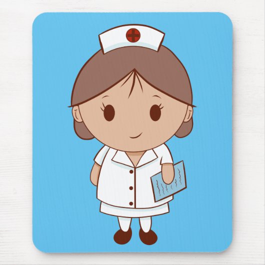 Niedlicher Cartoon Nurse Mousepad (Vorne)