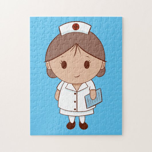 Niedlicher Cartoon Nurse Puzzle (Vertikal)