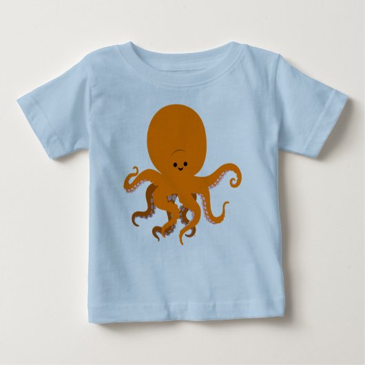 Niedlicher Cartoon Octopus Baby T - Shirt (Vorderseite)