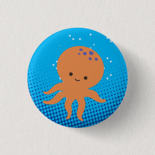 Niedlicher Cartoon Octopus Button