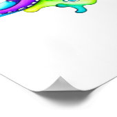 Niedlicher Cartoon Octopus Gitarre spielen Poster (Ecke)