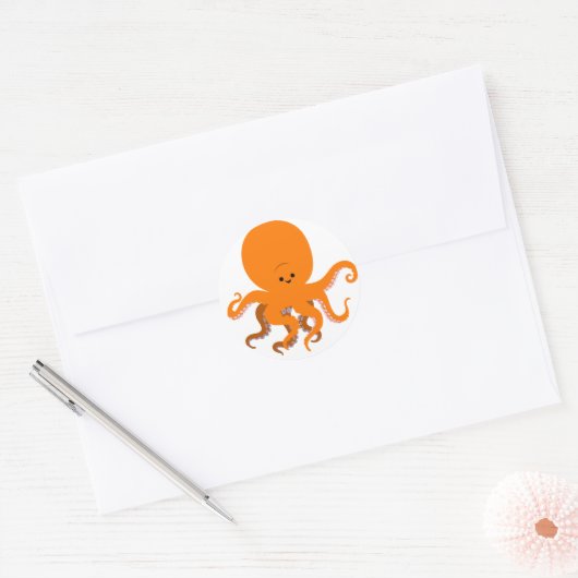 Niedlicher Cartoon Octopus Sticker (Umschlag)
