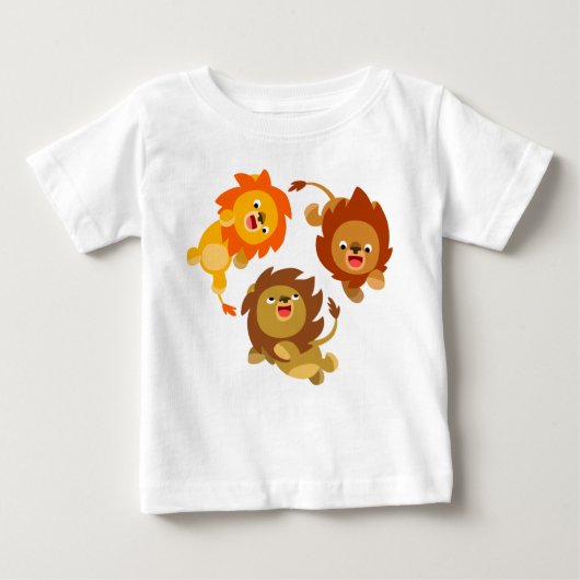 Niedlicher Cartoon ohne Gewicht Lions Baby T - Shi Baby T-shirt (Vorderseite)