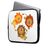 Niedlicher Cartoon ohne Gewicht Lions Laptop-Sieb Laptopschutzhülle (Vorderseite Links)