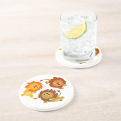 Niedlicher Cartoon ohne Gewicht Löwen Untersetzer (Seite)