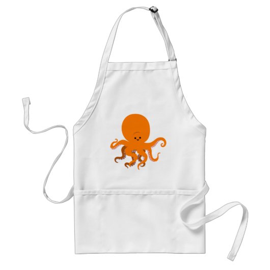 Niedlicher Cartoon Oktopus Kochen Schürze (Vorne)