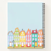 Niedlicher Cartoon Old Town Individuelle Name Note Notizbuch (Rückseite)