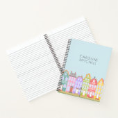 Niedlicher Cartoon Old Town Individuelle Name Note Notizbuch (Innenseite)