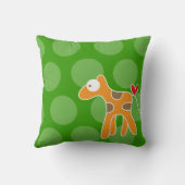 Niedlicher Cartoon Orange Giraffe Liebe Spaß Dots  Kissen (Rückseite)