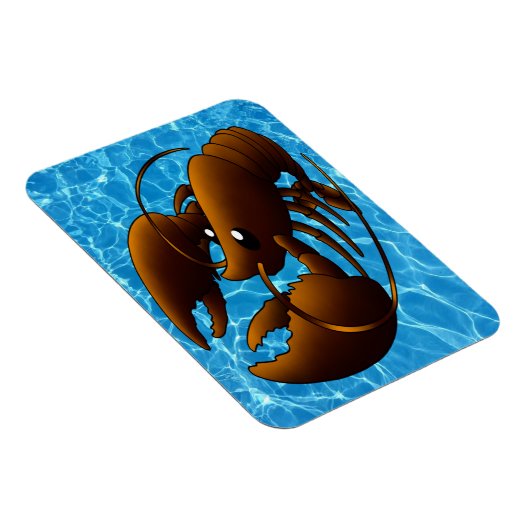 Niedlicher Cartoon Orange Hummer Magnet (Rechte Seite)