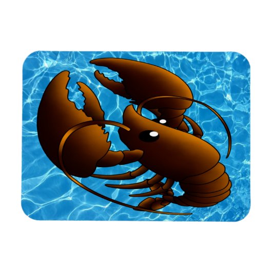 Niedlicher Cartoon Orange Hummer Magnet (Horizontal)