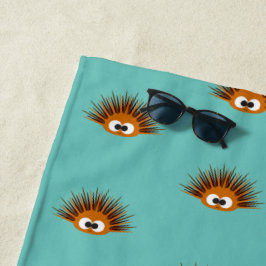 Niedlicher Cartoon Orange Sea Urchin Muster Strandtuch
