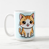Niedlicher Cartoon Orange Tabby Cat Kaffeetasse (Links)