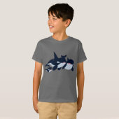 Niedlicher Cartoon Orca Familie Kinder T - Shirt (Vorne ganz)