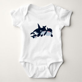 Niedlicher Cartoon Orca Kinderkinderanzug Baby Strampler