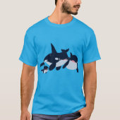 Niedlicher Cartoon Orca T - Shirt (Vorderseite)