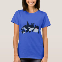 Niedlicher Cartoon Orca T - Shirt
