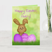 Niedlicher Cartoon Osterfest Kinderkarte Karte (Vorderseite)