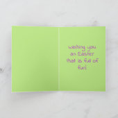 Niedlicher Cartoon Osterfest Kinderkarte Karte (Innenseite)