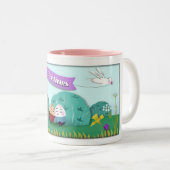 Niedlicher Cartoon Ostergruss Tasse (VorderseiteRechts)